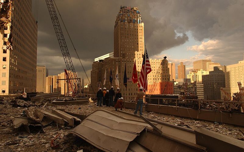 Recovery work at the World Trade Center site, September 28, 2001