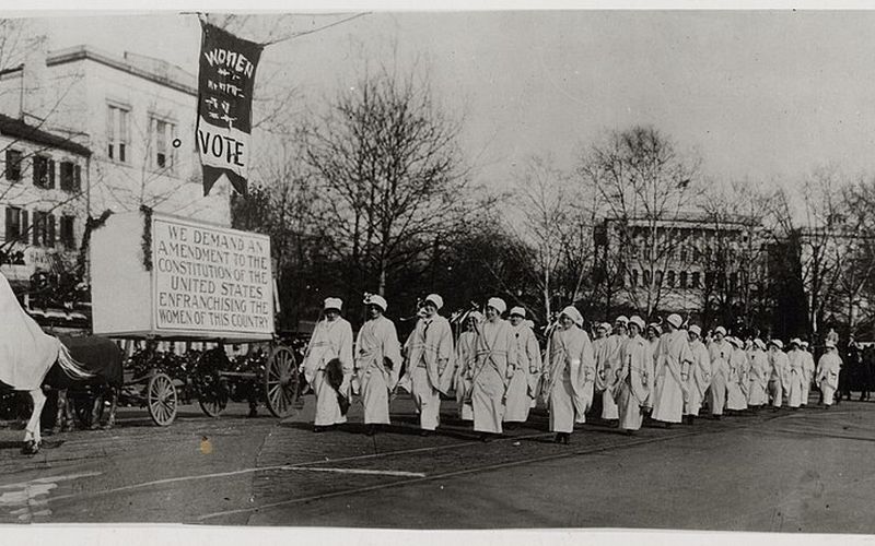 The opening of the Woman Suffrage Procession in Washington, D.C., March 3, 1913